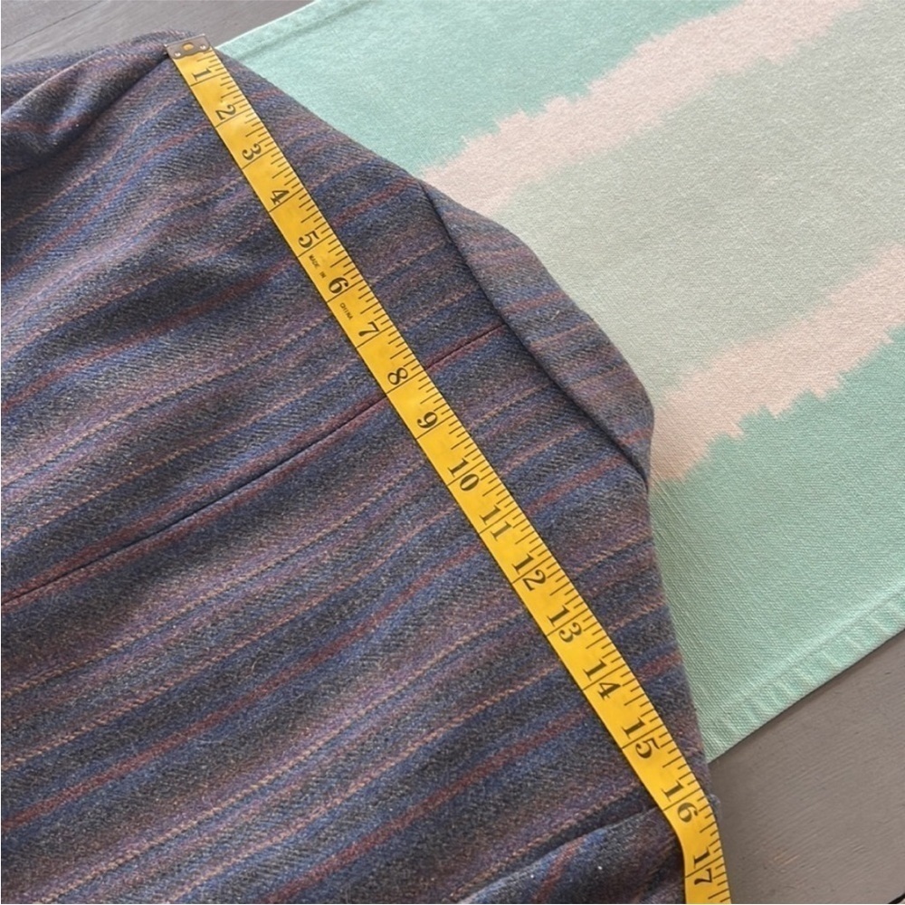 E.H. Woods Vintage Wool Blend Striped Blazer & Midi Skirt Suit Set Size 10 - Picture 13 of 15